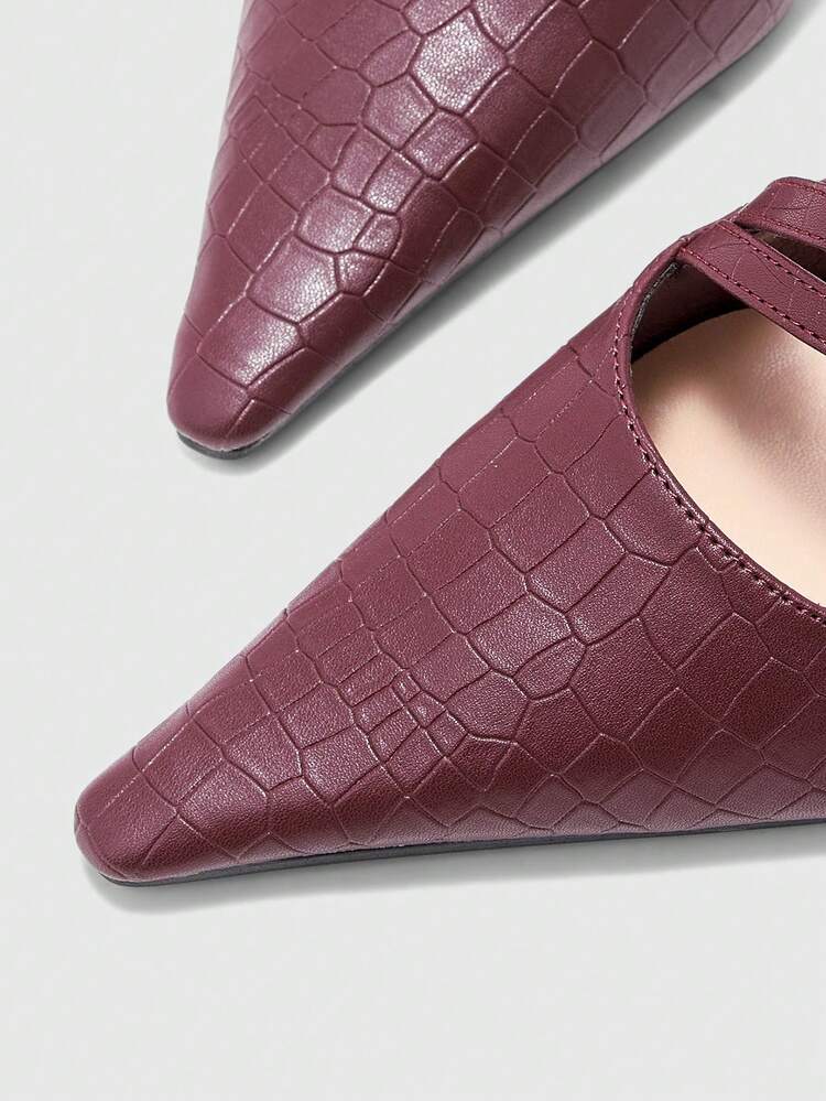 CUCCOO BIZCHIC Women's Fashion Stiletto Heels - Casual Commuter Summer Square Toe Double Buckle Backless Slip-On Shoes - Comfortable & Convenient