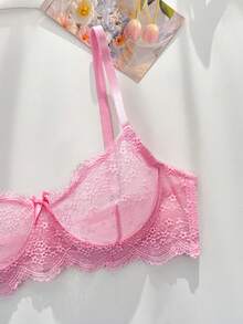 PetitDoll 1 chiếc áo ngực có gọng, cúp mỏng màu hồng dành cho nữ - Hồng - Xem 3
