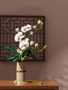 MINKOJA 588 Pieces, Decorative 3D Orchid Accessories, DIY Building Block Set, Desktop Accessories, Suitable For Decoration, Romantic Atmosphere, Ideal Gifts For Family And Friends, Home Decoration, Easter, Easter Gifts, Suitable As New Year's/Birthday/Halloween/Christmas/Valentine's Day/Mother's Day Gifts, Easter Gifts - Multicolor - View 5
