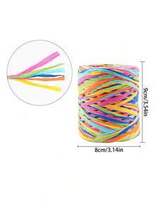 Colorful Raffia Paper Ribbons, Colorful Birthday Card Gift Wrapping Ribbons, Packaging Paper Strings, Suitable For Gift Wrapping, DIY Decoration, Parties, Birthdays And Other Occasions - multicolor - View 23