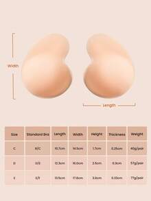 LUVLETTE Plus Invisible Skin-Friendly Sticky Self-Adhesive Anti-Sagging Shaping Lifting Breast Tape - Almond - View 12