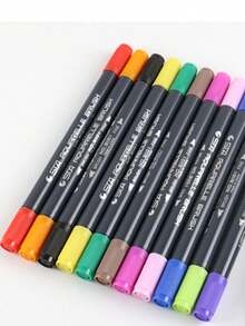 80 Colors Water-Soluble Dual-Tip Marker Pens, 12/24/36/48/80 Pcs Art Markers For Students, Drawing, Anime, Sketching & Fashion Design - multicolor - View 3