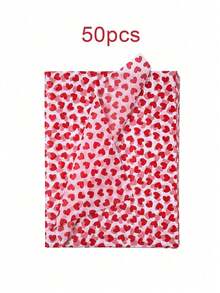 20/50pcs Valentine's Day Red Heart Shaped Wrapping Paper, Each Size 19.7*13.6 Inches, Suitable For Valentine's Day Gifts, Flowers, Gift Bags, Bottle Sleeves, Gift Boxes, Weddings, Anniversaries And Birthdays, Also For DIY Craft Gift Bags And Wedding Party Decorations. - red - View 12