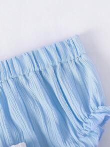 SHEIN Playful Pals 5 件装 女婴夏季轻便灯笼裤、休闲可爱训练裤、尿布套裤 - 彩色 - 查看 3