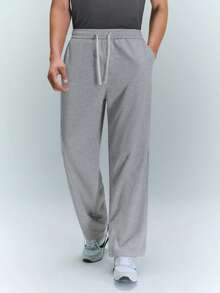 Driftmere 男式宽松抽绳腰斜口袋运动裤 - 淺灰色 - 查看 5