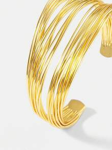 MOTF PREMIUM 18K金手工编织线性手链 - 金色 - 查看 6