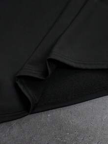 STYNVO Men's Casual Letter Print Shorts, Summer - Black - View 5