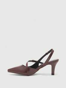 CUCCOO BIZCHIC Women's Fashion Versatile Pointed Toe High Heel Pumps Spring Shoes - Coffee Brown - View 4