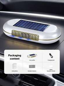Teckwe 1-Piece Kompak 1200mAh Tahan Lama Pengisian USB Tipe C Pembersih Udara Ozon Tenaga Surya Penghilang Bau Sensor Getar dengan Fungsi Mulai-Berhenti Otomatis, Kebisingan Rendah, Efisiensi Tinggi dalam Penghilangan Bau, Penampilan Indah, Tahan Aus, Modis dalam Warna Putih - MultiWarna - View 9