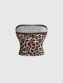 ROMWE Y2K Streetwear Leopard Print Cropped Camisole Top And Mini Skirt 2 Pieces Set For Women - Multicolor - View 6