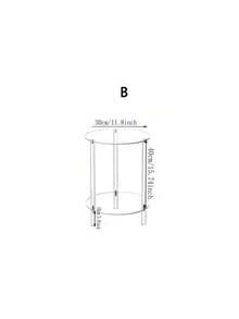 1 Set Mesa lateral de acrílico DIY, desmontada para ensamblar, mesa de centro desmontable adecuada para sala de estar, dormitorio, baño, pasillo, estantería de almacenamiento, requiere autoensamblaje a la entrega - Negro - Ver 11