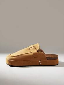 Solecia Women's Platform Mullers - Brown - View 4