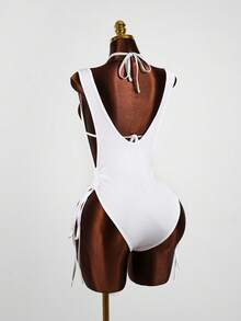 SaltGleam SaltGleam Women's Hollow Out Sexy Jumpsuit For Beach Vacation - White - View 5