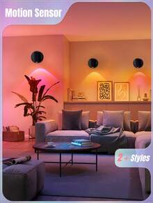 1PC Motion Sensor RGB Rainbow Projector Light, 2 Styles, 350° Rotatable, Remote Control, Magnetic Mount, Type-C Rechargeable, For Bedroom & Living Room Decor, Ideal Gift - RGB with remote control - View 1