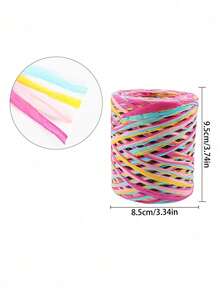 Colorful Raffia Paper Ribbons, Colorful Birthday Card Gift Wrapping Ribbons, Packaging Paper Strings, Suitable For Gift Wrapping, DIY Decoration, Parties, Birthdays And Other Occasions - multicolor - View 20