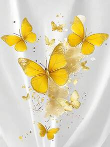 EMERY ROSE 女士圆领蝴蝶结印花休闲百搭日常短袖T恤 - 白色 - 查看 4