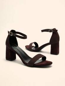 CUCCOO BASICS Women Heeled Sandals Summer Shoes - Coffee Brown - View 5