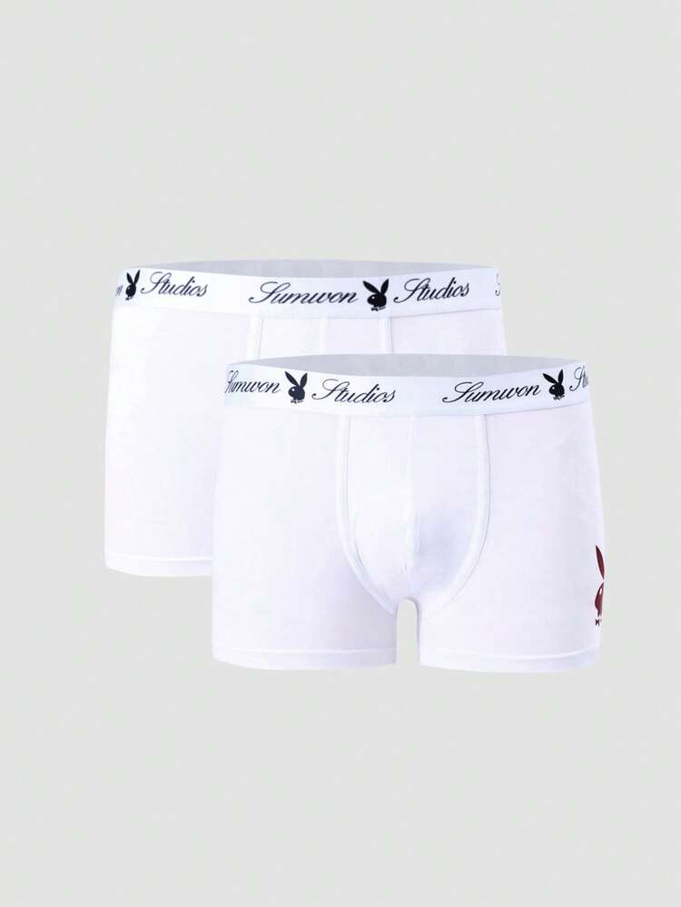 PLAYBOY X SUMWON 2er-Pack Boxershorts mit Logoaufdruck