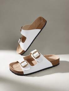 Solecia Sandal thời trang nữ, kiểu dáng tối giản và thoải mái, thích hợp đi biển và mặc hàng ngày trong dịp Giáng sinh. - Gương trắng - Xem 6