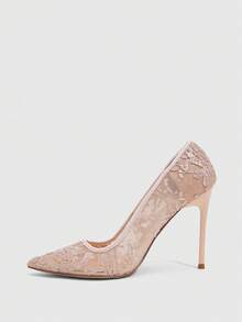 CUCCOO SZL Sexy Fashion Pointed Toe Transparent Fuchsia High Heel Pumps, Suitable For Party, Date Night, Spring Casual Outfit, Night Look For Christmas - Pink - View 4