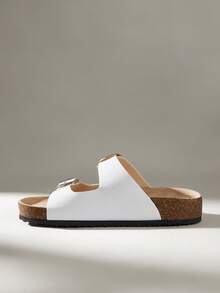 Solecia Sandal thời trang nữ, kiểu dáng tối giản và thoải mái, thích hợp đi biển và mặc hàng ngày trong dịp Giáng sinh. - Gương trắng - Xem 4