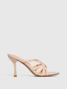 CUCCOO SZL Women Shoes Spring And Summer New Round Toe Stiletto Apricot Thin Strip Women's High Heel Sandals Fashion Comfortable Versatile Sexy Party Women Sandals Slippers - Apricot - View 4