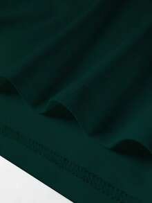 Manfinity Joysei Conjunto de camiseta de manga corta y cuello redondo casual con logo minimalista para hombre, verde oliva - Verde - Ver 4