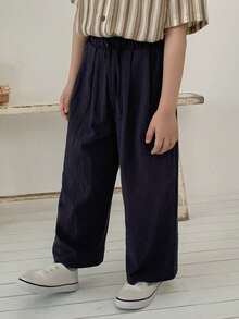 DAZY Toddler Boys' Plain Simple Casual Pants - Navy Blue - View 6