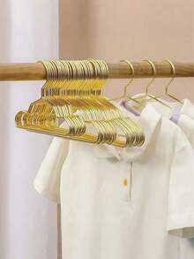 5/10pcs Gold Mini Metal Hangers Arrived. Struggling With Drying Clothes For Pets? Don't Worry! The Mini Hangers Are Small, Exquisite And Super Durable, Perfectly Fit For Small Garments. - Multicolor - View 1