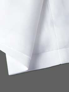 Manfinity Bizformal 男士商务正装披肩领双排扣西装套装，适合工作、婚礼等场合。 - 白色 - 查看 9