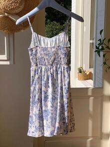 Comfortcana 女士休闲印花吊带迷你连衣裙，适合度假 - 彩色 - 查看 2