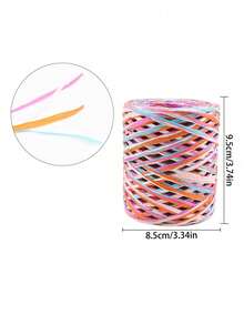 Colorful Raffia Paper Ribbons, Colorful Birthday Card Gift Wrapping Ribbons, Packaging Paper Strings, Suitable For Gift Wrapping, DIY Decoration, Parties, Birthdays And Other Occasions - multicolor - View 11