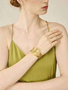 MOTF PREMIUM 18K金手工编织线性手链 - 金色 - 查看 3