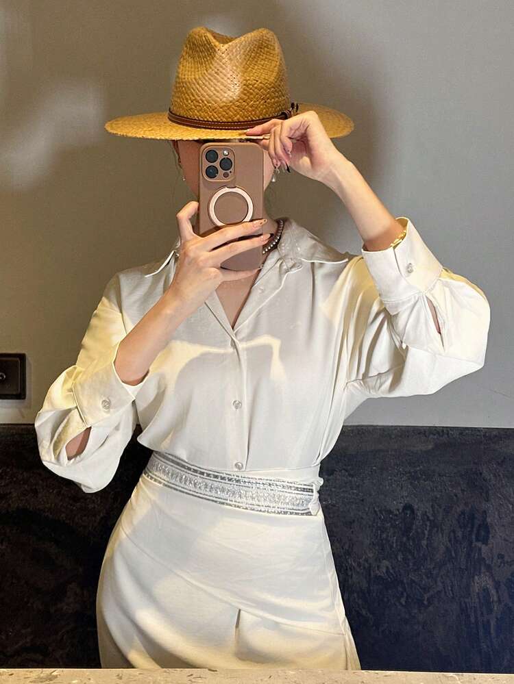 Women's Vacation Casual Shirt And Skirt 2 Pieces Set Summer