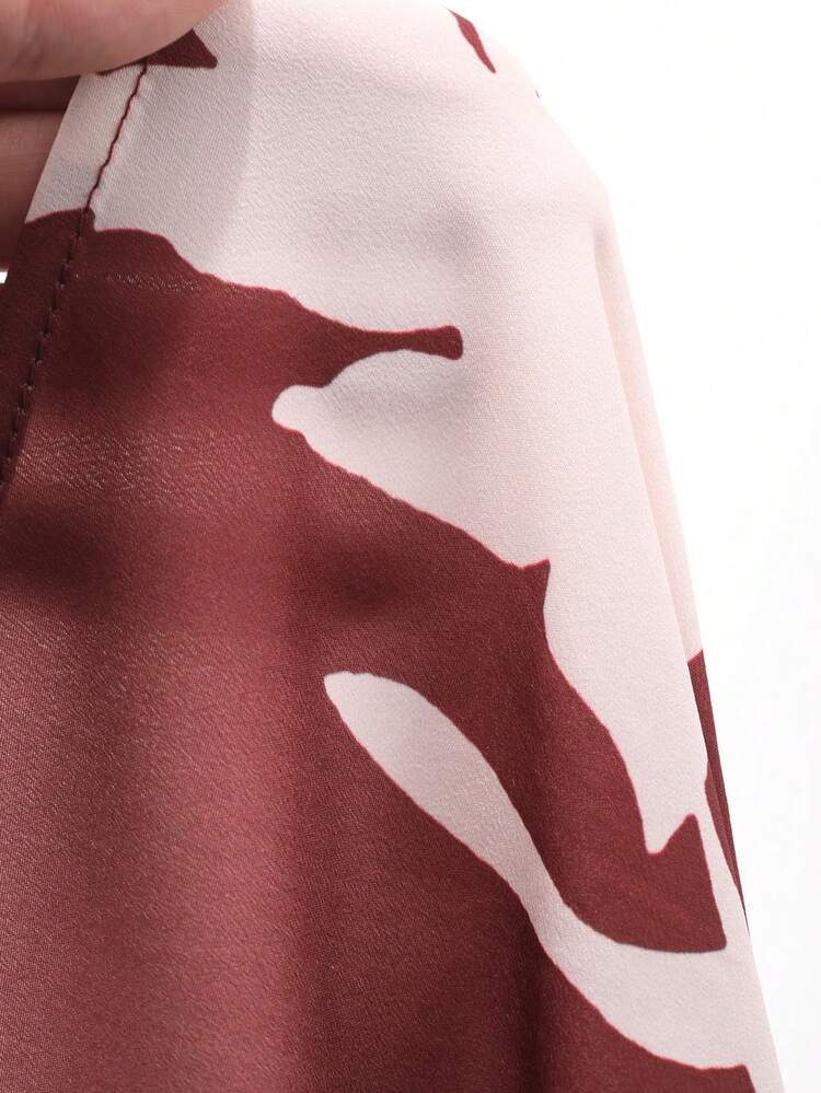 Vintage French Wine Red Floral Print Backless Sleeveless Dress, Women Long Dress For Holiday Dress Cruise Outfit For Women Sundress Summer Boho