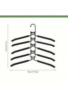 5 Packs Metal Heavy-Duty Space-Saving Coat Hangers, 5-In-1 Multi-Layer, With Non-Slip Foam Padding, For Coats, Sweaters, Suits And T-Shirts - Multicolor - View 9