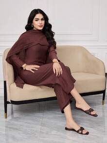 Sleekvia Sandal Musim Panas Wanita Multifungsi Modis Model Baru dengan Ujung Persegi, Sepatu Musim Panas - Coffee Brown - View 3