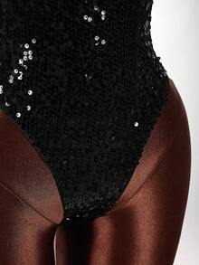 Amplova Bộ đồ liền thân cổ yếm khoét rỗng màu đỏ dành cho nữ, gợi cảm và phá cách, thích hợp cho Ngày Valentine, Năm mới, buổi hẹn hò. - màu đen - Xem 6