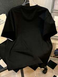 Manfinity Joysei 男士时尚夏季休闲运动服，男士上衣，腹部肌肉处饰有鸭子图案印花设计 - 彩色 - 查看 2