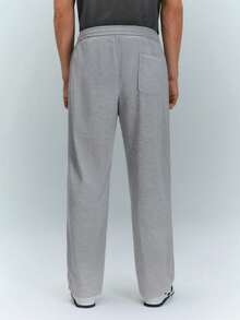 Driftmere 男式宽松抽绳腰斜口袋运动裤 - 淺灰色 - 查看 2