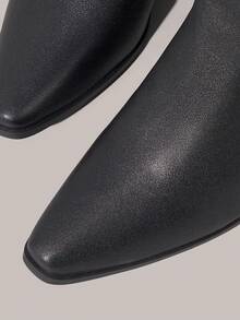 Styleloop Women's Zipper Closure Thigh-High Boots, Fashionable & Versatile For Daily Wear - Black - View 5