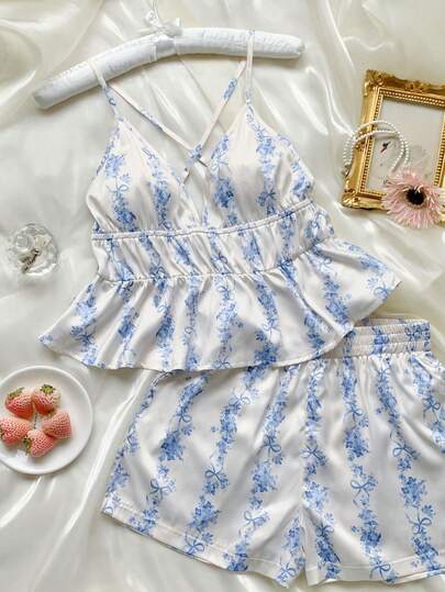 Comfortcana 蓝色梭织女式休闲套装