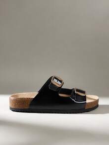 Solecia Women Fashionable Sandals, Minimalist & Casual For Beach And Everyday Wear For Christmas - Black mirror - View 7