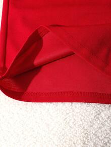 Tween GirlsSweet & Cool Red 3D Floral Camisole Asymmetric Wide Leg Jumpsuit, Casual Wear & Party, Spring/Summer - Red - View 8