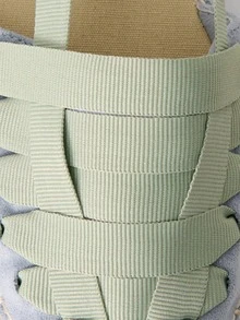 Nöista 編織緞帶草帽，清新薄荷綠緞帶編織搭配柔和藍色滾邊，地中海風鬆弛邊緣 - 彩色 - 查看 9