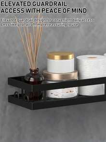 1pc Bathroom Storage Rack, Bathroom Shelves, Shower Storage Rack Holder, Toilet Shampoo Organizer, Bathroom Accessories - Easy To Install And Reusable Bathroom Organization Solution! Bathroom Accessories - Multicolor - View 9