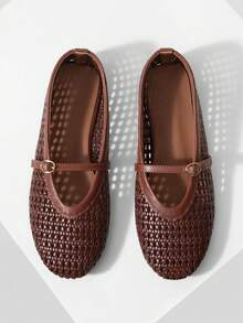 Women Flats - Khaki - View 1