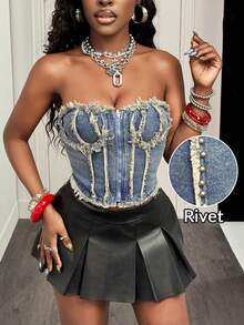 Slaydiva Women Denim Jackets & Coats Summer - Blue - View 1