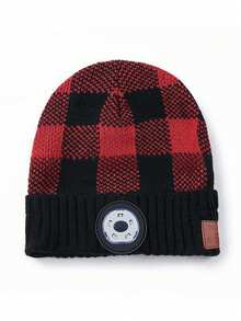 Teckwe Rechargeable Headlamp Beanie LED Elastic Music Hat Soft Beanie Hats Cold Weather Beanie For Walking Jogging Hiking - Multicolor - View 9