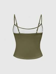 ROMWE Plus Size Gothic Mysterious Hippie Sun & Moon Graphic Camisole, Sexy Summer - Green - View 2